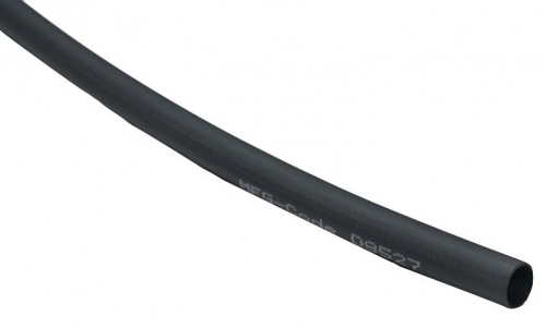 60m roll of black heat shrinkable tubing 2:1 elastomer - 4,8/2,4